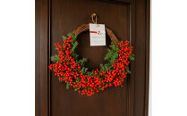 【年内発送】迎春&nbsp;お正月&nbsp;しめ縄&nbsp;しめ飾り&nbsp;玄関飾り&nbsp;南天リース&nbsp;生花からドライフラワーへ【&nbsp;年内配送&nbsp;先行予約&nbsp;年末年始&nbsp;正月&nbsp;送料無料&nbsp;門真市&nbsp;】