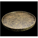 木製&nbsp;丸トレイ&nbsp;乱糸（マット仕上げ）漆黒［NF68］