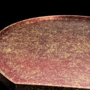 木製&nbsp;半月トレイ&nbsp;乱糸（マット仕上げ）赤溜［NF71］