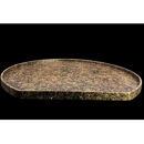 木製&nbsp;半月トレイ&nbsp;乱糸（マット仕上げ）漆黒［NF73］