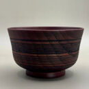 線面汁椀&nbsp;２個セット［黒漆］［朱］各1［NF94］