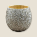 木製&nbsp;エッグカップ&nbsp;乱糸マット仕上げ&nbsp;純白［NF121］