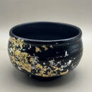 抹茶碗&nbsp;漆黒（金箔）［NF124］