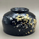 抹茶碗&nbsp;漆黒（金箔）［NF124］