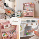 【完成品でお届け】おままごとキッチン 電子レンジ・オーブン付き（ホワイト）おままごと キッチン おままごとキッチン コンパクト 約 幅68 奥行26 高さ90 おもちゃキッチン 木製 電子レンジ付 棚 EKANTC001707-0-WH