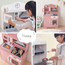 【完成品でお届け】おままごとキッチン 電子レンジ・オーブン付き（ホワイト）おままごと キッチン コンパクト 約 幅60 奥行31 高さ92 おままごとキッチン シンプル おもちゃキッチン 光る 音が鳴る 木製 EKANTC001710-0-WH