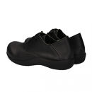 ゴム紐レースアップコンフォートシューズ｜ブラック&nbsp;&nbsp;S(23.0cm)&nbsp;レディース&nbsp;スリッポン&nbsp;幅広&nbsp;甲高&nbsp;外反母趾&nbsp;ゆったり幅&nbsp;大人気&nbsp;靴