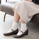 ウェッジストラップパンプス｜ダークグレー&nbsp;3L(25.5cm)&nbsp;レディース&nbsp;パンプス&nbsp;3.5cmヒール&nbsp;ウエッジソール&nbsp;幅広&nbsp;甲高&nbsp;外反母趾&nbsp;ゆったり幅&nbsp;大人気&nbsp;靴&nbsp;お仕事靴