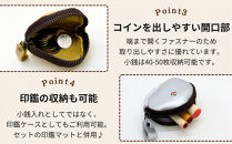 【ふるさと納税限定】小銭入＆印鑑マット【シルバー】博多革工房&nbsp;Japlish&nbsp;|&nbsp;ジャプリッシュ