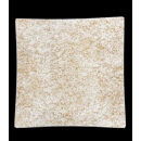 波スクエアプレート&nbsp;L&nbsp;乱糸（マット仕上げ）純白［NF81］