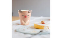 【信楽焼・明山】サンタ/トナカイのペアカップ　s15-2027