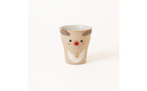 【信楽焼・明山】トナカイのフリーカップ　s15-27