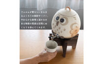 【信楽焼・明山】まんまるふくろうサーバー3L　hc-39