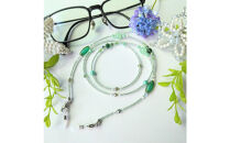 癒しカラー　メガネチェーン　メガネホルダー　天然石　グリーン系　プレゼント　ギフト　