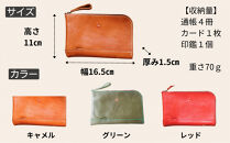 本革の通帳・印鑑・カードケース【キャメル】博多革工房&nbsp;Japlish&nbsp;|&nbsp;ジャプリッシュ