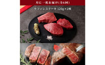 993.【和牛セレブ（6ヶ月定期便）】鳥取県産牛ヒレステーキ2枚×6か月間