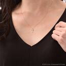 【心葉/京都kokoroba&nbsp;kyoto】K18&nbsp;天然ダイヤモンド&nbsp;葵×クロスモチーフネックレス