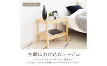 ガラストップ&nbsp;サイドテーブル&nbsp;幅45cm&nbsp;ナチュラル&nbsp;ベージュ&nbsp;ひのき&nbsp;棚付&nbsp;おしゃれ&nbsp;天然木&nbsp;国産&nbsp;大川家具&nbsp;完成品