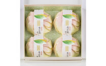 〈宗家&nbsp;源吉兆庵〉清水白桃ぜりぃ4個入　〈高島屋選定品〉