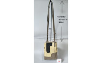 「鞄工房　香」レザーミニショルダーバッグ（モノトーン）