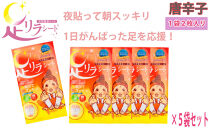 足リラシート&nbsp;1袋（2枚入り）×5袋セット&nbsp;【唐辛子】&nbsp;竹樹液&nbsp;天然樹液シート&nbsp;フットケア&nbsp;樹の恵本舗