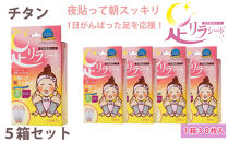 足リラシート&nbsp;1箱（30枚入り）×5箱セット&nbsp;【チタン】&nbsp;竹樹液&nbsp;天然樹液シート&nbsp;フットケア&nbsp;樹の恵本舗