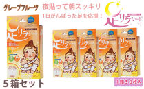 足リラシート&nbsp;1箱（30枚入り）×5箱セット&nbsp;【グレープフルーツ】&nbsp;竹樹液&nbsp;天然樹液シート&nbsp;フットケア&nbsp;樹の恵本舗