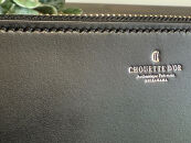 革職人が作った牛革ラウンドファスナー長財布［BLK］