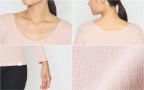 【ブラック Mサイズ】リファ バイタルテック モイストリブ Uネックロングスリーブインナー