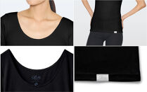 【ピンク&nbsp;Lサイズ】リファ&nbsp;バイタルテック&nbsp;モイストリブ&nbsp;Uネックショートスリーブインナー