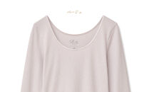 【Sサイズ】リファ&nbsp;バイタルテック&nbsp;リッチシルクリブ&nbsp;Uネックロングスリーブインナー