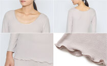 【Mサイズ】リファ&nbsp;バイタルテック&nbsp;リッチシルクリブ&nbsp;Uネックロングスリーブインナー