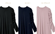 【ネイビー&nbsp;Sサイズ】リファ&nbsp;バイタルテック&nbsp;モイストスムース&nbsp;ギャザースリーブプルオーバー