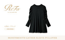 【ブラック&nbsp;LLサイズ】リファ&nbsp;バイタルテック&nbsp;モイストスムース&nbsp;ギャザースリーブプルオーバー