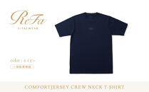 【ネイビー&nbsp;Lサイズ】リファ&nbsp;バイタルテック&nbsp;コンフォートジャージー&nbsp;クルーネックTシャツ