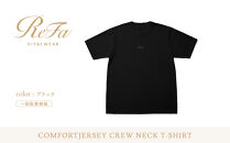 【ブラック&nbsp;Mサイズ】リファ&nbsp;バイタルテック&nbsp;コンフォートジャージー&nbsp;クルーネックTシャツ