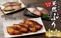 石川県産 天然ぶり 3種×8切セット 肴の匠北珍 照焼 西京焼 酒粕焼 | ブリ 鰤 和食 お惣菜 冷凍 温めるだけ 簡単調理 酒のあて 父の日 敬老の日 煮物 煮付け 焼き魚 人気 おすすめ 送料無料 石川 金沢 加賀百万石 北陸復興 北陸支援