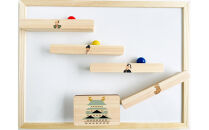 磁石でくっつくころがるクッコル なごや三英傑 天下泰平コロコロ  木のおもちゃ ボード付き