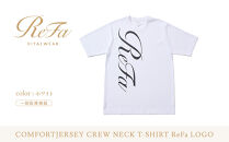 【ホワイト&nbsp;Mサイズ】リファ&nbsp;バイタルテック&nbsp;コンフォートジャージー&nbsp;クルーネックTシャツ&nbsp;ReFaロゴ