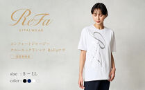 【ブラック&nbsp;Mサイズ】リファ&nbsp;バイタルテック&nbsp;コンフォートジャージー&nbsp;クルーネックTシャツ&nbsp;ReFaロゴ