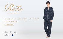 【オフホワイト Lサイズ】リファ バイタルテック モイストスムース スタンドカラースリープウェア ReFaロゴ/MEN