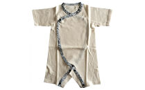 オーガニックコットンベビー肌着２種＆バスローブセット(ネイビー)