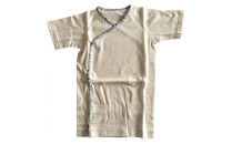 オーガニックコットンベビー肌着２種＆バスローブセット(ネイビー)