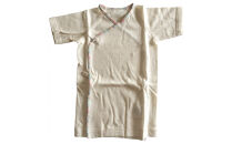 オーガニックコットンベビー肌着２種＆バスローブセット(ピンク)