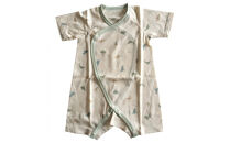 オーガニックコットンベビーウェア3点セット(恐竜プリント)