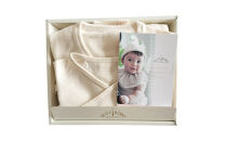 オーガニックコットンベビーウェア2点セット(無地・アイボリー)