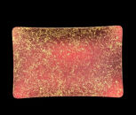 角小皿 乱糸(マット仕上げ) 赤溜 ［NF137］