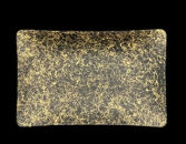 角小皿 乱糸(マット仕上げ) 漆黒 ［NF139］