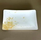 角小皿（金箔) 純白 ［NF143］