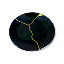 丸小皿  金継ぎデザイン 漆黒 ［NF144］